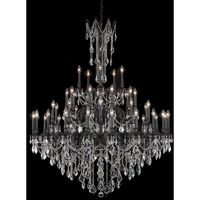 Elegant Lighting 9245G54DB/RC Rosalia Collection 45-Light Large Hanging Fixture with Royal Cut Crystals, Dark Bronze Finish