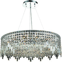 Elegant Lighting 2031D32C/RC Maxim Collection 18-Light Hanging Fixture Royal Cut Crystals with Chrome Finish