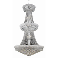 Elegant Lighting 1800G36C/RC Royal Cut Clear Crystal Primo 32-Light, Three-Tier Crystal Chandelier, Finished in Chrome with Clear Crystals, 36" x 66", Chrome Finish
