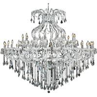 Elegant Lighting 2801G72C/RC Royal Cut Clear Crystal Maria Theresa 49-Light, Two-Tier Crystal Chandelier, Finished in Chrome with Clear Crystals