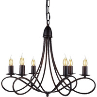 Elegant Lighting Lyndon Collection 6-Light Pendant Lamp, Dark Bronze Finish