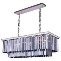 Elegant Lighting Sydney Collection 1202D40PN-SS/RC 12-Light Pendant Lamp with Royal Cut Silver Shade Crystals, Polished Nickel Finish