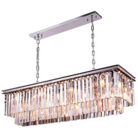Elegant Lighting Sydney Collection 1202D50PN/RC 12-Light Pendant Lamp with Royal Cut Crystals, Polished Nickel Finish