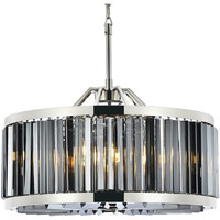 Elegant Lighting Chelsea Collection 8-Light Pendant Lamp with Royal Cut Silver Shade Crystals, Polished Nickel Finish