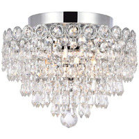 Elegant Lighting Century - Four Light Flush Mount-Chrome Finish-Royal Cut Crystal Type
