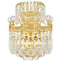 Elegant Lighting Corona - Two Light Wall Sconce-Gold Finish-Royal Cut Crystal Type
