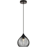 Elegant Lighting Living District Sayer 1-Light Transitional Metal Pendant in Black