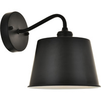 Living District NOTA 1-Light Mid-Century Metal Wall Sconce in Black