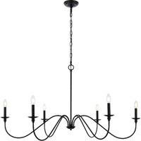 Elegant Furniture & Lighting Rohan Collection 6-Light Chandelier