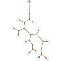 Elegant Lighting Indoor Modern Home Decorative Bright Cavoli 11 lights brass chandelier
