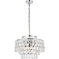 Elegant Lighting Indoor Modern Home Decorative Bright Mila 18 inch Pendant in Chrome