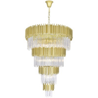 CWI Lighting Deco 34 Light Down Metal Chandelier in Medallion Gold
