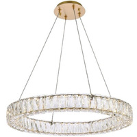 Elegant Lighting 3503D26G Monroe - 36W 1 LED Round Pendant in Modern Style-3 Inches Tall and 26 Inches Wide, Finish Color: Gold