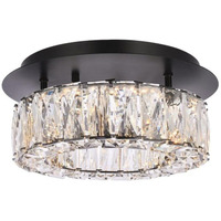 Elegant Lighting Monroe 12" Led Single Flush Mount in Black
