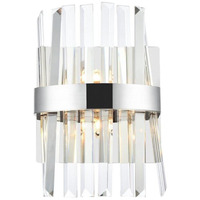 Elegant Lighting Serephina 8 inch Crystal Bath Sconce in Chrome