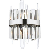 Elegant Decor Indoor Modern Serena 8 inch Crystal Bath Sconce - Chrome