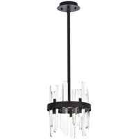 Elegant Lighting Modern Bright Home Decorative Serena 10 inch Crystal Round Pendant - Black