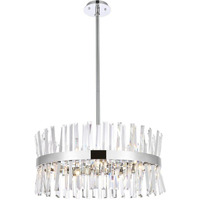 Elegant Lighting Serephina 25" Crystal Round Pendant Lt