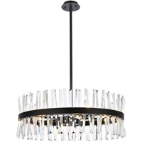 Elegant Lighting Serephina 32 inch Crystal Round Chandelier Light in Black