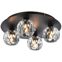 Elegant Lighting Graham 4 Light Ceiling Lamp in Black