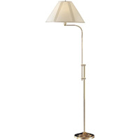 HomeRoots 526243 68 in. Bronze Adjustable Traditional Shaped Floor Lamp with Beige Empire Shade