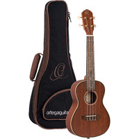Ortega Guitars, 4-String Timber Series All Solid Concert Ukulele w/Bag, Right, Konzert (RU11)