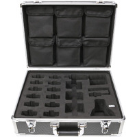 Califone WS-CS12 Wireless Audio System Case, 1.5" Wheels, Retractable Handle, Keyed Locks (Includes 2 Keys), 6 Pouches for Headphones and Accessories