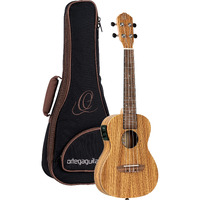 Ortega Guitars, 4-String Timber Series Concert Acoustic-Electric Ukulele w/Bag, Right (RFU11ZE)