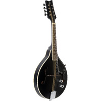 Ortega Guitars, 8-String A-Style Series Acoustic-Electric Mandolin w/Bag, Right, Stain (RMAE40SBK)