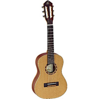 Ortega Guitars 6 String Family Series 1/4 Size Nylon Classical Guitar w/Bag, Right, Cedar Top-Natural-Satin, (R122-1/4)