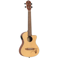 Ortega Guitars RU5CE-TE RU Series Tenor Ukulele with Spruce Top, Sapele Body, and Pickup