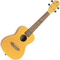 Ortega Guitars, 4-String Earth Series Concert Ukulele, Right, Gold, Acoustic (RUGOLD)