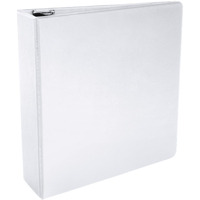 School Smart Polypropylene Round Ring Binder, 3 Inch, White - 086384
