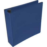 School Smart Polypropylene Round Ring View Binder, 1-1/2 Inches, Blue