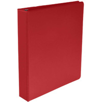 School Smart Basic Round Ring Binder, 1-1/2 Inches, Red