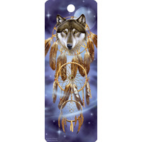 Wolf Dreamcatcher 3-D Bookmark with Tassel