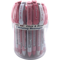 Greeting Pen Breast Cancer Awareness Pen Set Asssortment: Set of 36 Pens (12 Each of 3 Designs)