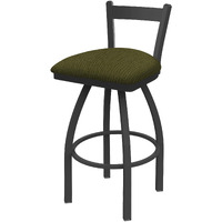 821 Catalina 25" Low Back Swivel Counter Stool with Pewter Finish and Graph Parrot Seat