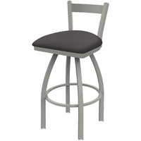 821 Catalina 25" Low Back Swivel Counter Stool with Anodized Nickel Finish and Canter Storm Seat
