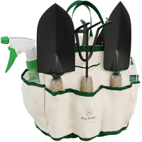 8-Piece Garden Hand Tool Set - Canvas Tote Gardening Tool Kit with Snip, Pruner, Rake, Trowel, Shovel, Spray Bottle, and Soft Wire Tie by Pure Garden