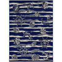 KAS Rugs Lucia Blue Seashore 3 x 4'11 Indoor/Outdoor Accent Rug