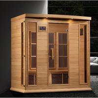 DYNAMIC SAUNAS Maxxus MX-K406-01 Elite 4-Person Near Zero EMF (Under 2 MG) FAR Infrared Sauna, (Canadian Hemlock) Curb Side Delivery