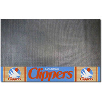 FANMATS 35396 NBA Retro San Diego Clippers Vinyl Grill Mat - 26in. x 42in.