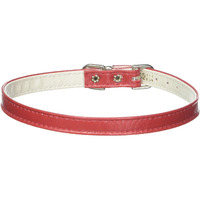 Dog, Puppy & Pet Plain Collar, "3/8" Wide" Red 14