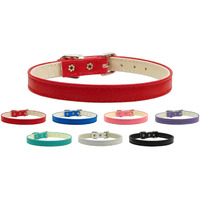 Dog, Puppy & Pet Plain Collar, "3/8" Wide" Red 8