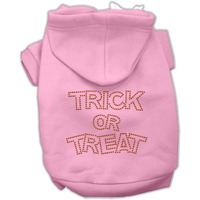 Mirage Pet Products 10-Inch Trick or Treat Rhinestone Hoodies, Small, Pink