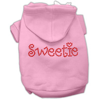 Mirage Pet Products 54-78 MDPK Sweetie Rhinestone Pink Pet Hoodie, Medium