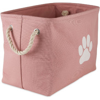 Bone Dry Pet Storage Collection Collapsible Bin, Medium Rectangle, Rose