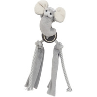 Pet Life  'Tennis Pawl' Rope Squeaker and Crinkle Tennis Dog Toy