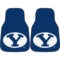 Fanmats Brigham Young University 2-pc Carpet Car Mat Set/17"x27"